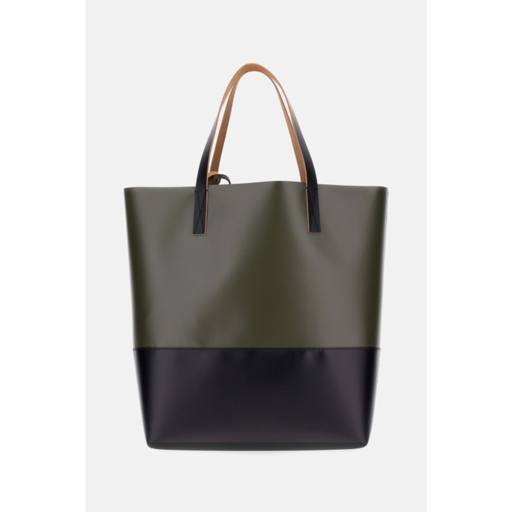 Marni Tribeca Leatherette Tote Bag With Embossed Trim And Logo Detail - NWT - Picture 3 of 3